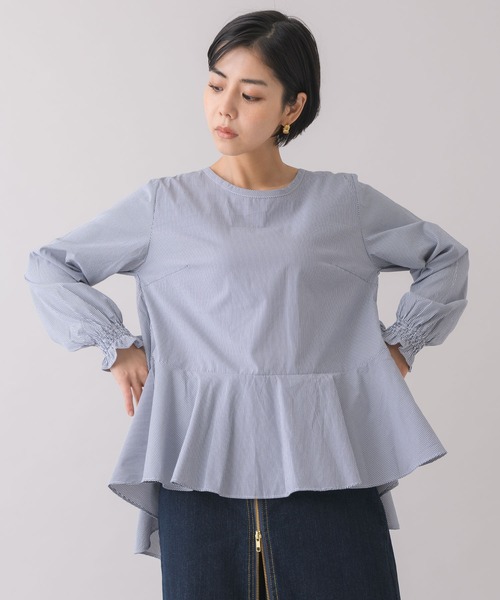 KATHARINE ROSS(キャサリンロス)の「【KATHARINE ROSS】ストライプ柄ブラウス×ベストレイヤードセット(シャツ/ブラウス・レディース・ホワイト/ネイビー/ベージュ・MEDIUM)」の22枚目の写真