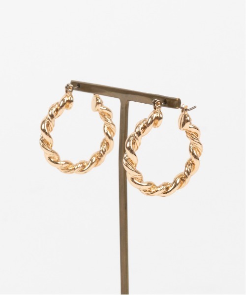 RANDA（ランダ）の「ツイストフープピアス（ピアス（両耳用）・レディース・ゴールド/シルバー・FREE）」の7枚目の写真