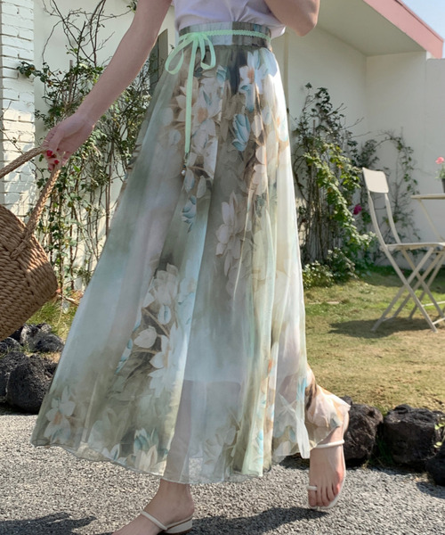 花柄スカート⭐️タグ付き⭐️シフォン タグ付きフラワ