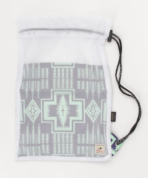 PENDLETON(ペンドルトン)の「ST:PENDLETON MESH BON SACK ペンドルトン メッシュ ボン サック(バックパック/リュック・キッズ・ホワイト/ネイビー/グレー・FREE)」の8枚目の写真