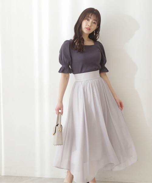 PROPORTION BODY DRESSING(プロポーションボディドレッシング)の「<E>イレヘムシャイニーSK / 1212127400(スカート・レディース・ピンク系その他/パープル/グレー・SMALL/MEDIUM)」の2枚目の写真