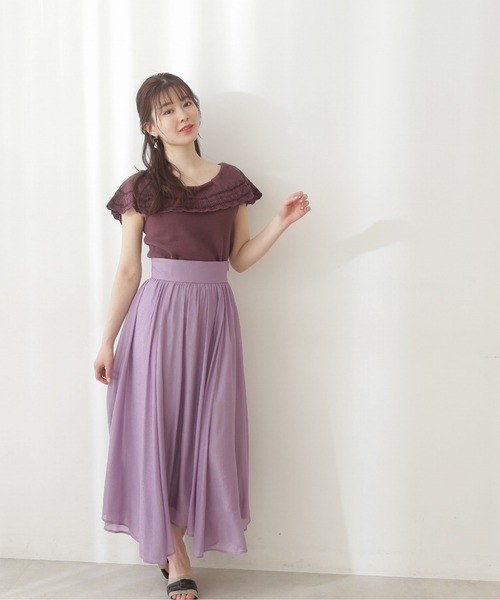 PROPORTION BODY DRESSING(プロポーションボディドレッシング)の「<E>イレヘムシャイニーSK / 1212127400(スカート・レディース・ピンク系その他/パープル/グレー・SMALL/MEDIUM)」の10枚目の写真