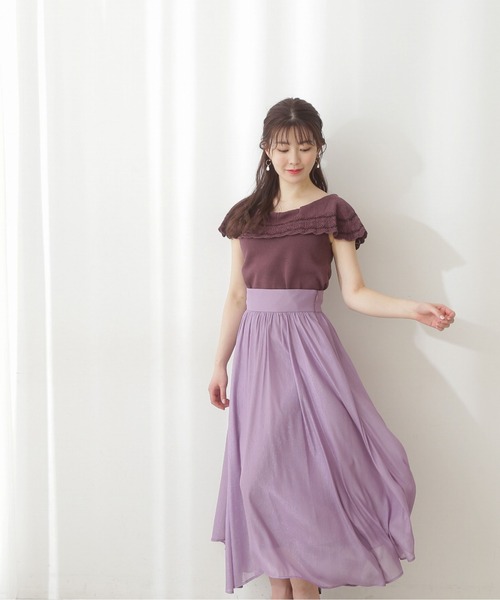 PROPORTION BODY DRESSING(プロポーションボディドレッシング)の「<E>イレヘムシャイニーSK / 1212127400(スカート・レディース・ピンク系その他/パープル/グレー・SMALL/MEDIUM)」の12枚目の写真