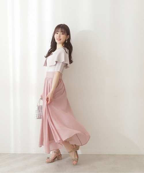 PROPORTION BODY DRESSING(プロポーションボディドレッシング)の「<E>イレヘムシャイニーSK / 1212127400(スカート・レディース・ピンク系その他/パープル/グレー・SMALL/MEDIUM)」の6枚目の写真