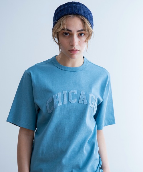 Universal Style Wear(ユニバーサルスタイルウェア)の「Universal Style Wear フェルト カレッジ Tシャツ(Tシャツ/カットソー・メンズ・ネイビー/ブラック/オフホワイト/ブルーグレー・X-LARGE/LARGE/MEDIUM)」の4枚目の写真