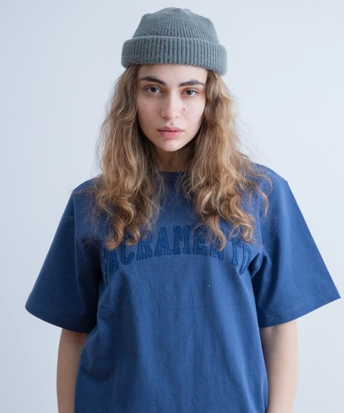 Universal Style Wear(ユニバーサルスタイルウェア)の「Universal Style Wear フェルト カレッジ Tシャツ(Tシャツ/カットソー・メンズ・ネイビー/ブラック/オフホワイト/ブルーグレー・X-LARGE/LARGE/MEDIUM)」の17枚目の写真