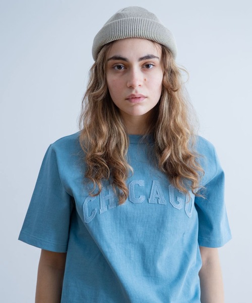 Universal Style Wear(ユニバーサルスタイルウェア)の「Universal Style Wear フェルト カレッジ Tシャツ(Tシャツ/カットソー・メンズ・ネイビー/ブラック/オフホワイト/ブルーグレー・X-LARGE/LARGE/MEDIUM)」の11枚目の写真