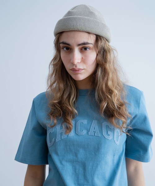 Universal Style Wear(ユニバーサルスタイルウェア)の「Universal Style Wear フェルト カレッジ Tシャツ(Tシャツ/カットソー・メンズ・ネイビー/ブラック/オフホワイト/ブルーグレー・X-LARGE/LARGE/MEDIUM)」の5枚目の写真