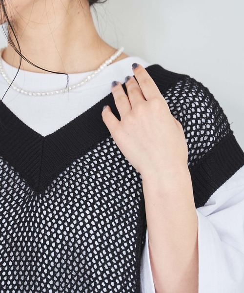 WEGO（ウィゴー）の「WEGO/2WAYメッシュベスト（ベスト・レディース・グリーン/ホワイト/ブラック・FREE）」の10枚目の写真