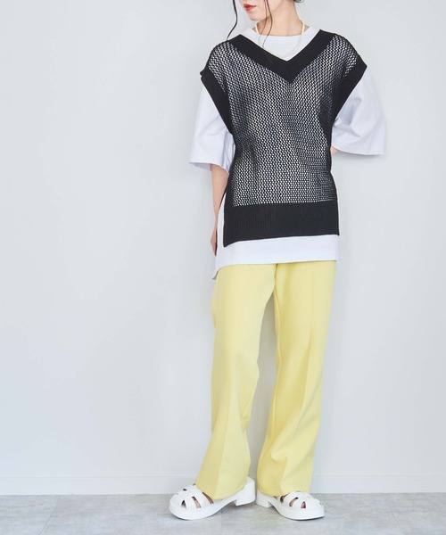 WEGO（ウィゴー）の「WEGO/2WAYメッシュベスト（ベスト・レディース・グリーン/ホワイト/ブラック・FREE）」の6枚目の写真