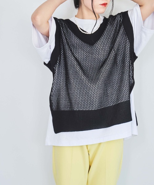 WEGO（ウィゴー）の「WEGO/2WAYメッシュベスト（ベスト・レディース・グリーン/ホワイト/ブラック・FREE）」の8枚目の写真