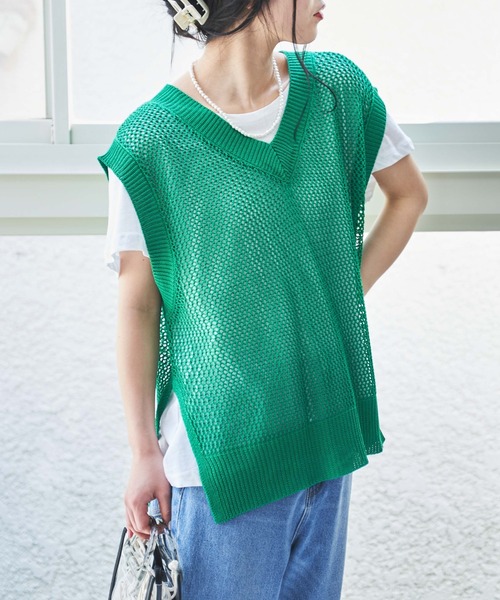 WEGO（ウィゴー）の「WEGO/2WAYメッシュベスト（ベスト・レディース・グリーン/ホワイト/ブラック・FREE）」の13枚目の写真