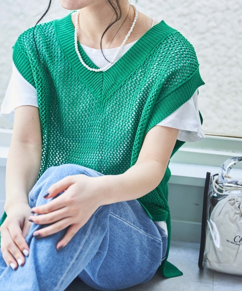 WEGO（ウィゴー）の「WEGO/2WAYメッシュベスト（ベスト・レディース・グリーン/ホワイト/ブラック・FREE）」の14枚目の写真