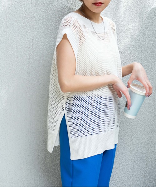 WEGO（ウィゴー）の「WEGO/2WAYメッシュベスト（ベスト・レディース・グリーン/ホワイト/ブラック・FREE）」の4枚目の写真