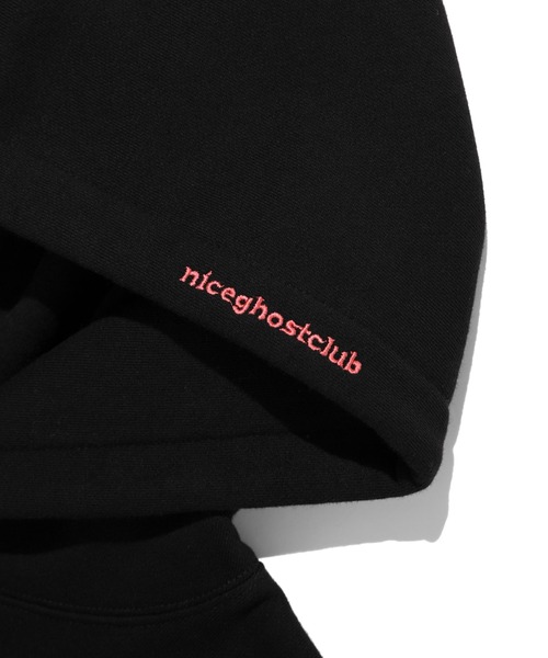 ISTKUNST（イストクンスト）の「【nice ghost club】3GHOST LOGO HOODIE / ナイスゴーストクラブ ３ゴースト ロゴ フーディー（パーカー・メンズ・ライトグレー/ブラック/パープル・MEDIUM/LARGE）」の13枚目の写真