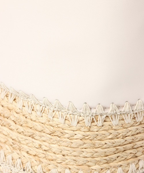 LEPSIM（レプシィム）の「ラフィアフェイクレザーコンビBAG　269160（かごバッグ・レディース・ブラック/アイボリー・ONE SIZE）」の18枚目の写真