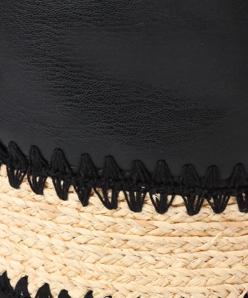 LEPSIM（レプシィム）の「ラフィアフェイクレザーコンビBAG　269160（かごバッグ・レディース・ブラック/アイボリー・ONE SIZE）」の19枚目の写真
