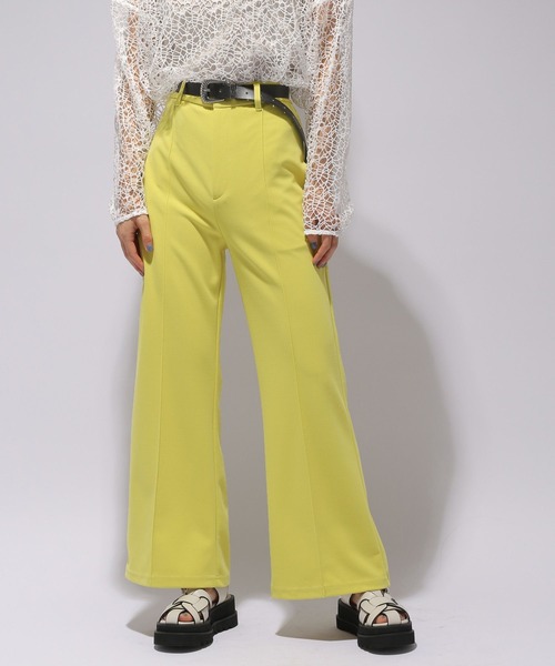 HARE（ハレ）の「カラーsoftワイドフレアパンツ(HARE)（スラックス