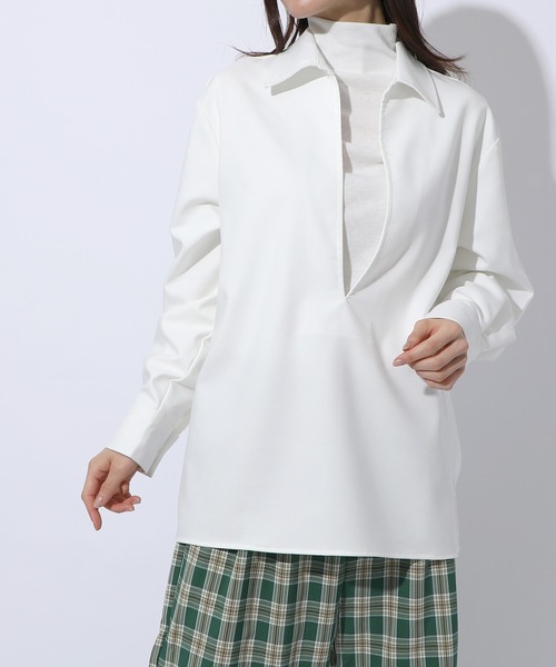 MAISON BREEZE（メゾンブリーズ）の「一枚でモード感漂う【MAISON BREEZE】コンテンポラリーモードシャツ SCCH83（シャツ/ブラウス・レディース・ホワイト/ブラック・4/3）」の17枚目の写真