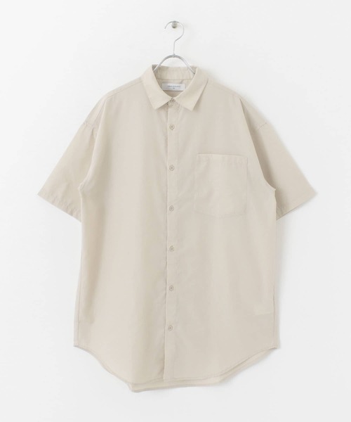 UR Lab.(アーバンリサーチラボ)の「『UR TECH Smart Linen Touch』リネン半袖シャツ(シャツ/ブラウス・メンズ・チャコールグレー/ベージュ系その他/グリーン系その他・MEDIUM/LARGE)」の3枚目の写真