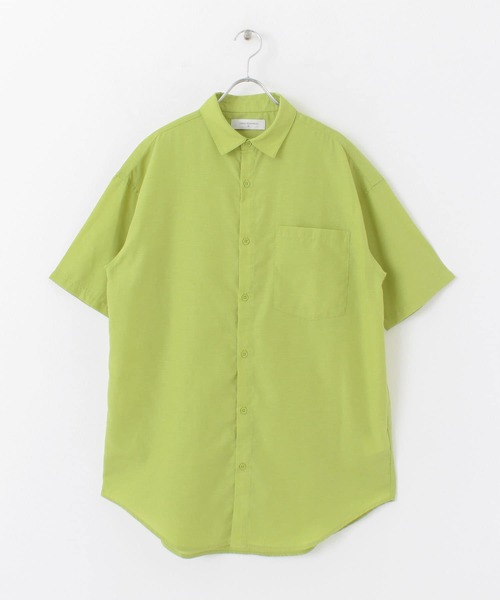 UR Lab.(アーバンリサーチラボ)の「『UR TECH Smart Linen Touch』リネン半袖シャツ(シャツ/ブラウス・メンズ・チャコールグレー/ベージュ系その他/グリーン系その他・MEDIUM/LARGE)」の1枚目の写真