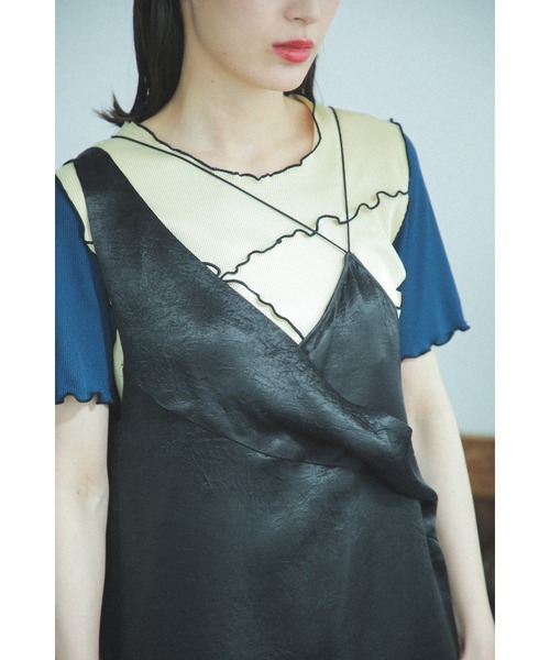 mici（ミチ）の「(mici)キャミソールドレス（ワンピース・レディース・ベージュ/ブラック・ONE SIZE）」の9枚目の写真