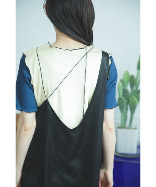 mici（ミチ）の「(mici)キャミソールドレス（ワンピース・レディース・ベージュ/ブラック・ONE SIZE）」の12枚目の写真