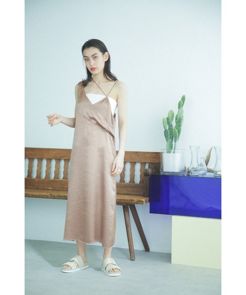 mici（ミチ）の「(mici)キャミソールドレス（ワンピース・レディース・ベージュ/ブラック・ONE SIZE）」の14枚目の写真