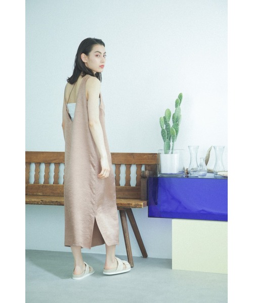 mici（ミチ）の「(mici)キャミソールドレス（ワンピース・レディース・ベージュ/ブラック・ONE SIZE）」の15枚目の写真