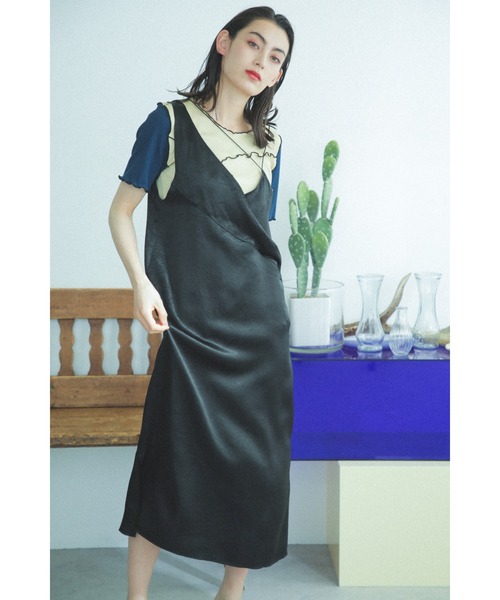 mici（ミチ）の「(mici)キャミソールドレス（ワンピース・レディース・ベージュ/ブラック・ONE SIZE）」の16枚目の写真