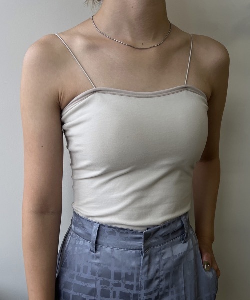 Amiur(エミレ)の「multi inner camisole(キャミソール・レディース・アイボリー/モカ/ブラック・FREE)」の2枚目の写真