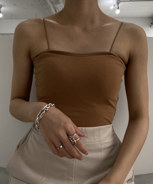 Amiur(エミレ)の「multi inner camisole(キャミソール・レディース・アイボリー/モカ/ブラック・FREE)」の3枚目の写真