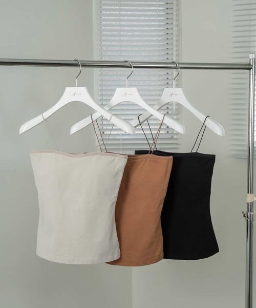 Amiur(エミレ)の「multi inner camisole(キャミソール・レディース・アイボリー/モカ/ブラック・FREE)」の6枚目の写真