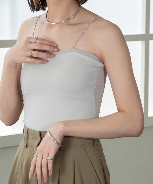 Amiur(エミレ)の「multi inner camisole(キャミソール・レディース・アイボリー/モカ/ブラック・FREE)」の5枚目の写真