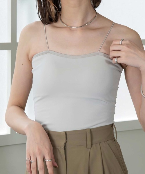 Amiur(エミレ)の「multi inner camisole(キャミソール・レディース・アイボリー/モカ/ブラック・FREE)」の12枚目の写真
