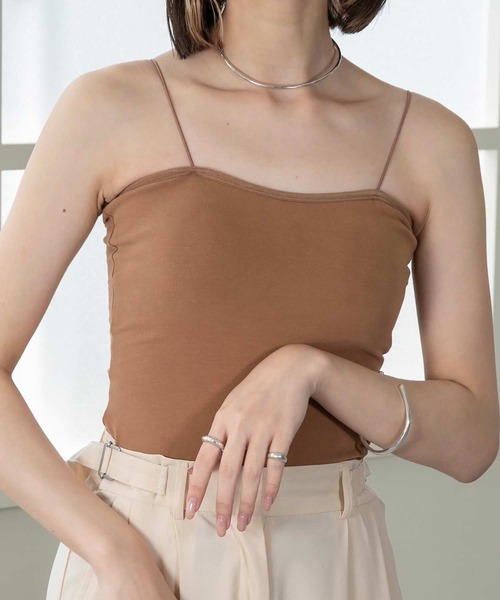 Amiur(エミレ)の「multi inner camisole(キャミソール・レディース・アイボリー/モカ/ブラック・FREE)」の14枚目の写真