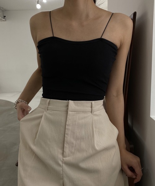 Amiur(エミレ)の「multi inner camisole(キャミソール・レディース・アイボリー/モカ/ブラック・FREE)」の9枚目の写真