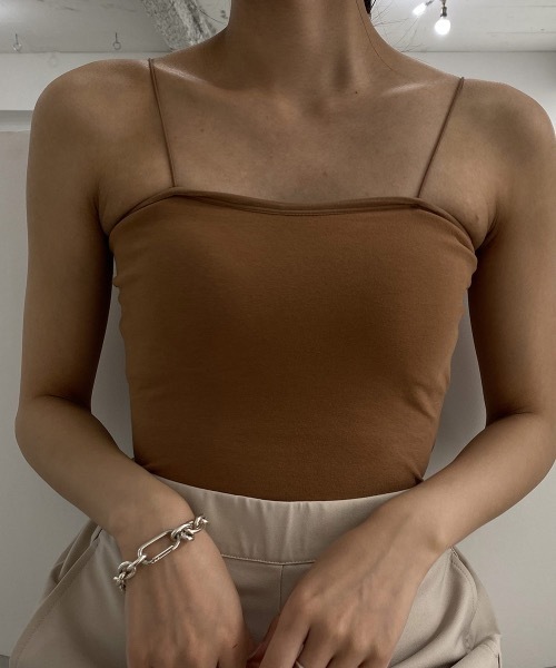 Amiur(エミレ)の「multi inner camisole(キャミソール・レディース・アイボリー/モカ/ブラック・FREE)」の11枚目の写真