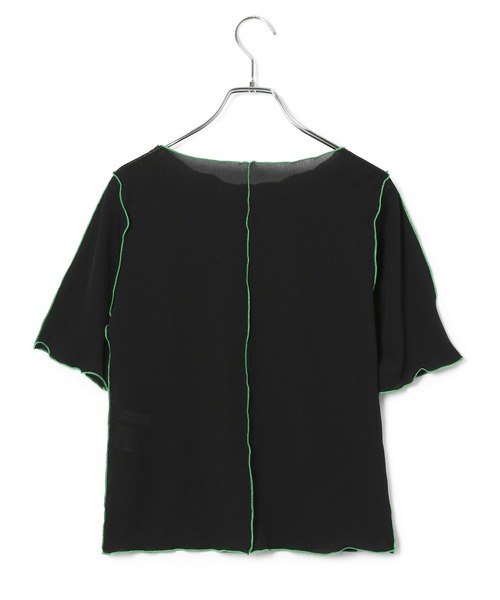 ADAM ET ROPE'(アダムエロペ)の「【一部直営店舗・WEB限定】シアーカラーメローTee(Tシャツ/カットソー・レディース・グリーン系その他/オフホワイト/ブラック・FREE)」の8枚目の写真