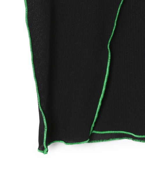 ADAM ET ROPE'(アダムエロペ)の「【一部直営店舗・WEB限定】シアーカラーメローTee(Tシャツ/カットソー・レディース・グリーン系その他/オフホワイト/ブラック・FREE)」の11枚目の写真