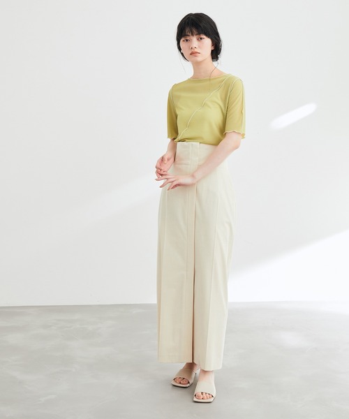 ADAM ET ROPE'(アダムエロペ)の「【一部直営店舗・WEB限定】シアーカラーメローTee(Tシャツ/カットソー・レディース・グリーン系その他/オフホワイト/ブラック・FREE)」の18枚目の写真