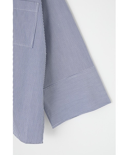 MOUSSY（マウジー）の「WIDE SLEEVE シャツ（シャツ/ブラウス・レディース・ホワイト/ブルー系その他/キナリ・FREE）」の4枚目の写真