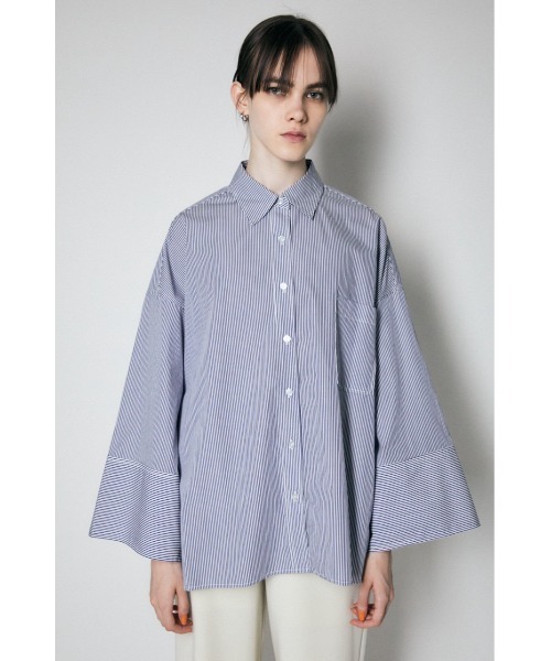 MOUSSY（マウジー）の「WIDE SLEEVE シャツ（シャツ/ブラウス・レディース・ホワイト/ブルー系その他/キナリ・FREE）」の13枚目の写真