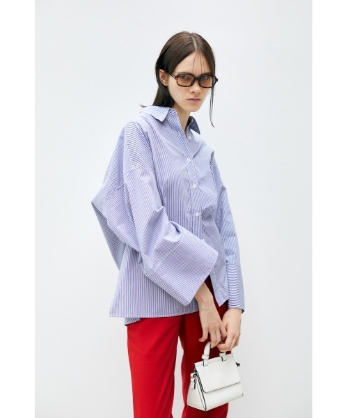 MOUSSY（マウジー）の「WIDE SLEEVE シャツ（シャツ/ブラウス・レディース・ホワイト/ブルー系その他/キナリ・FREE）」の15枚目の写真