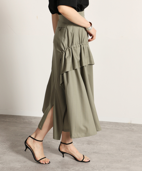 VERMEIL par iena（ヴェルメイユパーイエナ）の「【UJOH/ウジョー】Tape Gatherd スカート（スカート・レディース・グリーン・SMALL/MEDIUM）」の10枚目の写真