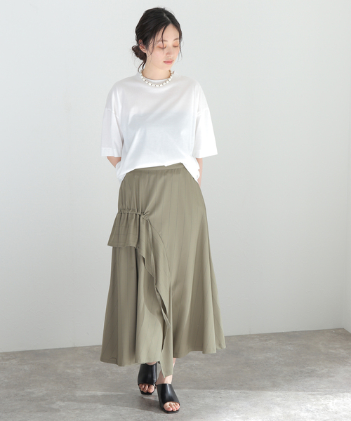 VERMEIL par iena（ヴェルメイユパーイエナ）の「【UJOH/ウジョー】Tape Gatherd スカート（スカート・レディース・グリーン・SMALL/MEDIUM）」の12枚目の写真
