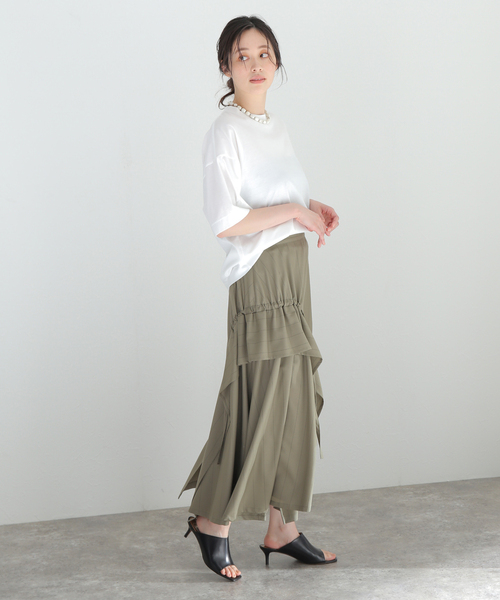VERMEIL par iena（ヴェルメイユパーイエナ）の「【UJOH/ウジョー】Tape Gatherd スカート（スカート・レディース・グリーン・SMALL/MEDIUM）」の13枚目の写真