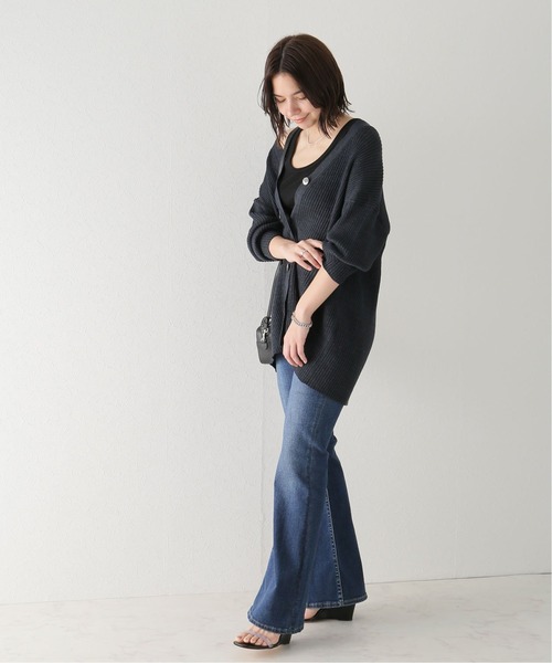 plage（プラージュ）の「JAZZ LINEN カーディガン（カーディガン/ボレロ・レディース・ブラック/ベージュ・FREE）」の4枚目の写真