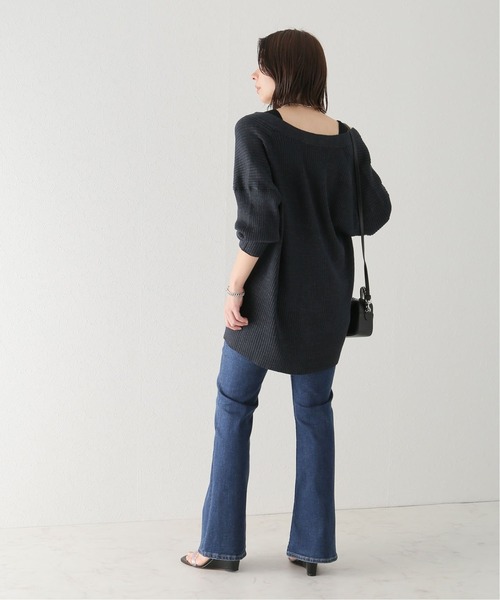 plage（プラージュ）の「JAZZ LINEN カーディガン（カーディガン/ボレロ・レディース・ブラック/ベージュ・FREE）」の5枚目の写真