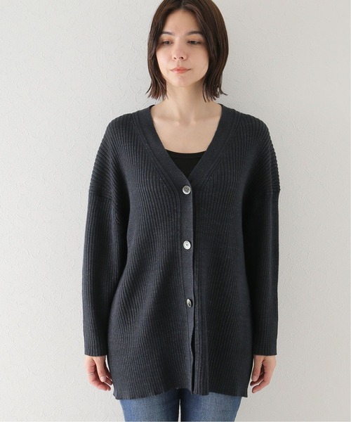 plage CARMER リネン カーディガン ブラック plage（プラージュ）の「JAZZ LINEN カーディガン（カーディガン
